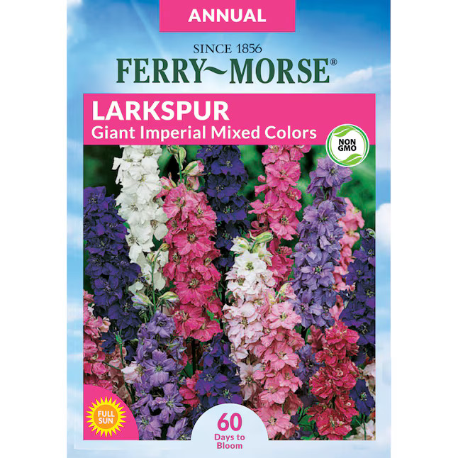 Ferry-Morse Larkspur Giant Imperial Mixed Colors Flower Seeds 0.7-Gram | Lowe's