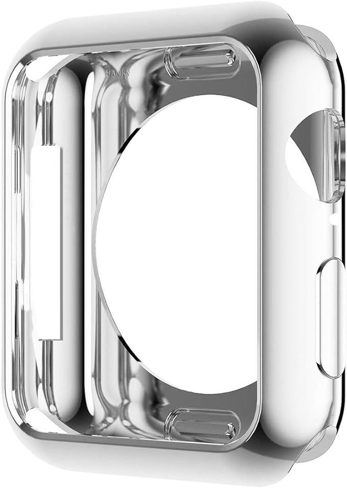 HANKN Case for Apple Watch Series 9 8 7 41mm /Series 6 5 4 SE 40mm, Plated Shiny Soft TPU Cover I... | Amazon (US)