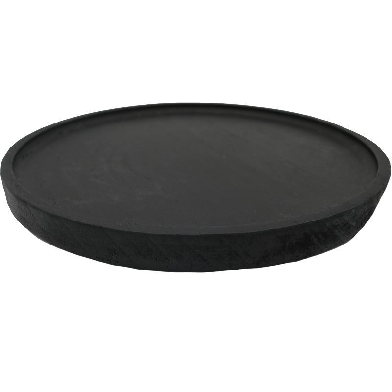 Sweet Water Decor Large Black Round Wood Tray - 10x10" | Target