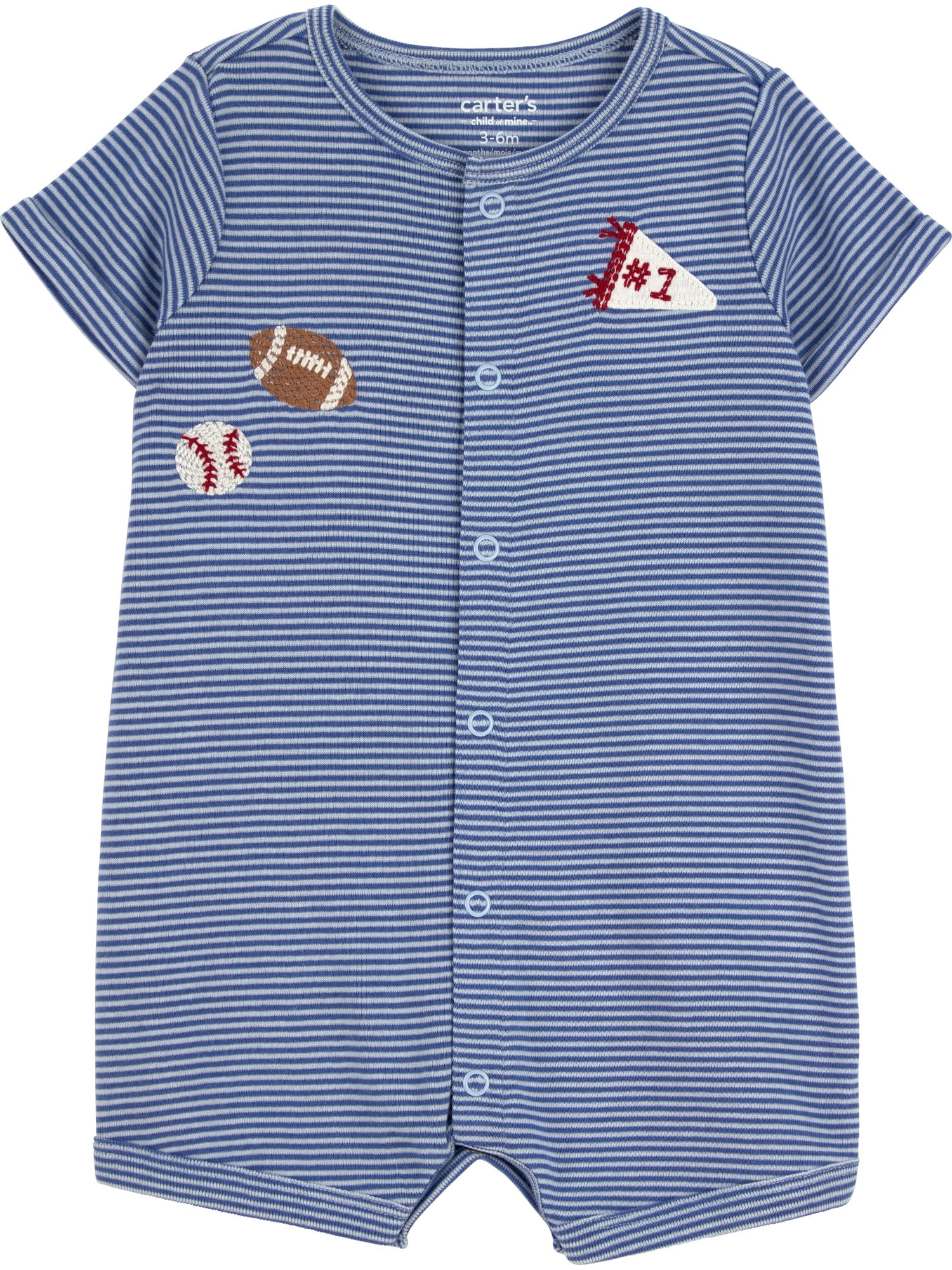 Carter's Child of Mine Baby Boy Romper, 0/3-24 Months | Walmart (US)