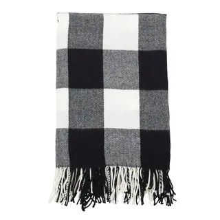 Buffalo Plaid Check Tassel Throw - Black - 50" x 60" | Bed Bath & Beyond