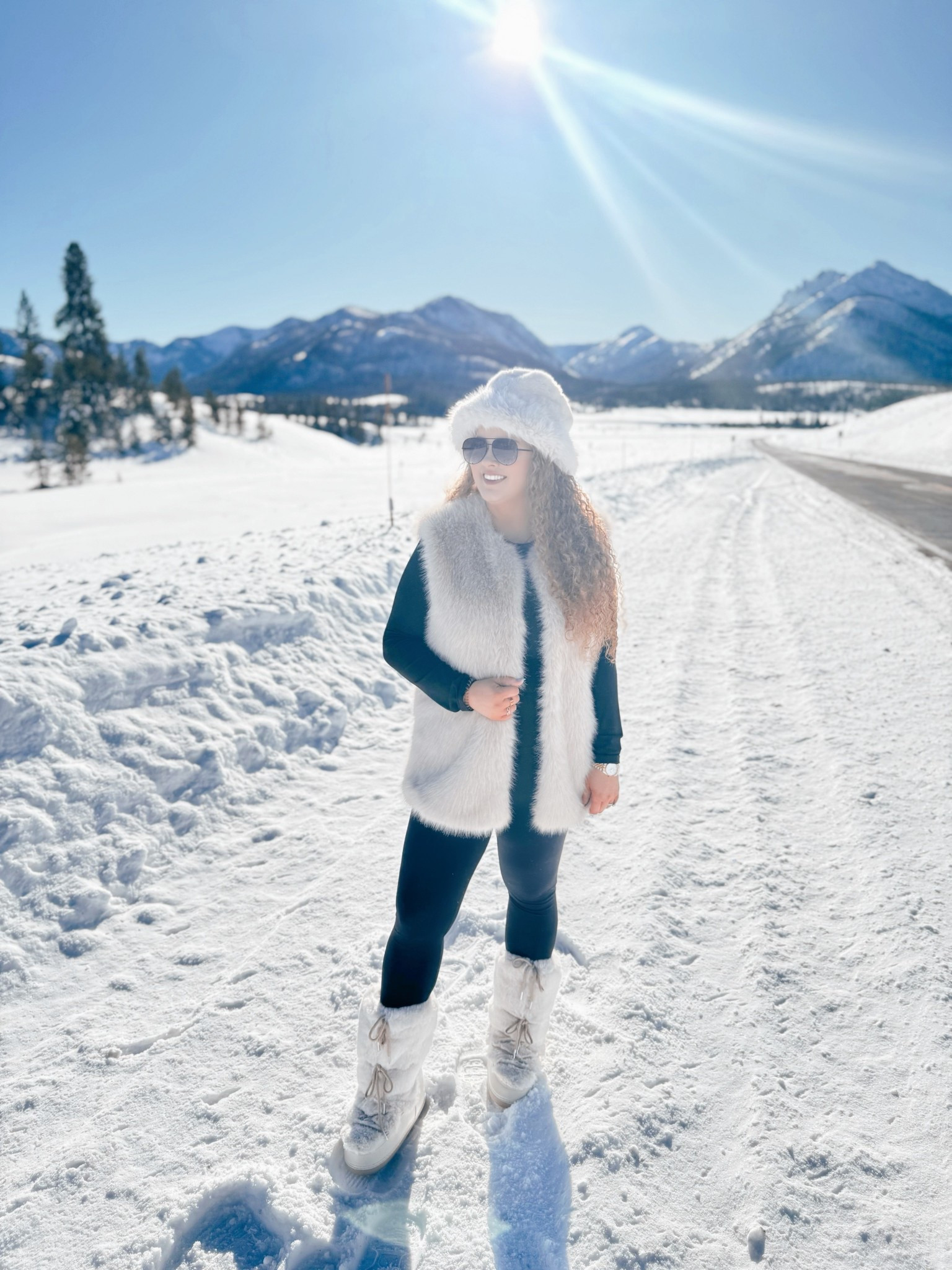 When it’s freezing but you still want to look cute ❄️🖤This is my go to snow day uniform 🙌🏻 Cozy layers, chunky boots, and all the warm accessories. Everything I can link is here ✨ winter snow outfit | amazon winter outfit | fur bucket hat amazon | cozy winter accessories | black long sleeve amazon | black leggings amazon | amazon winter basics | snow boots amazon | moon boot dupes | chunky snow boots | winter athleisure outfit | cold weather outfit women | amazon snow boots women | cozy snow day outfit | winter layering outfit | amazon fashion winter | fur vest outfit | winter neutral outfit | comfy winter look | casual winter outfit | cold weather essentials

#LTKootd #LTKgrwm #LTKSaleAlert