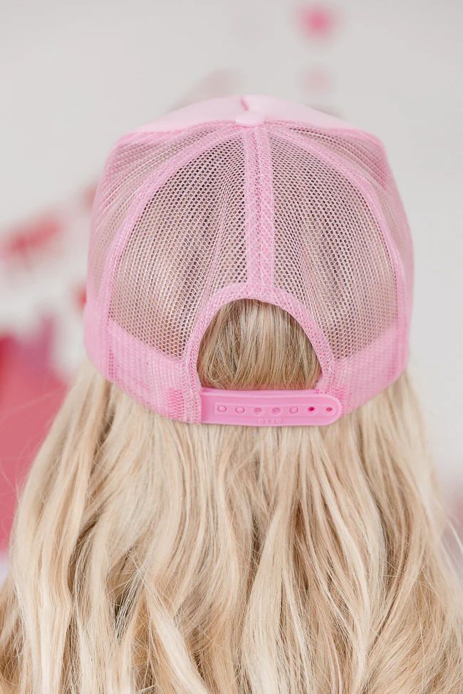 Love You More Patch Light Pink Trucker Hat | Pink Lily