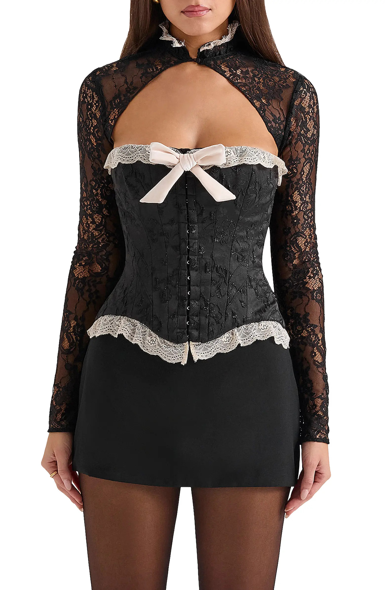 HOUSE OF CB Perdita Corset Top & Bolero Set | Nordstrom | Nordstrom