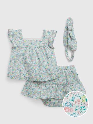 Baby Floral Three-Piece Outfit Set | Gap (US)