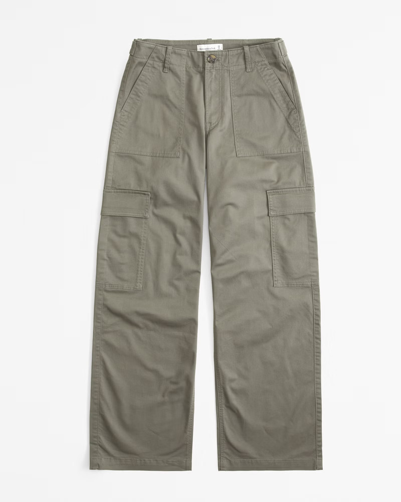 Women's Mid Rise Barrel Utility Pant | Women's Clearance | Abercrombie.com | Abercrombie & Fitch (US)
