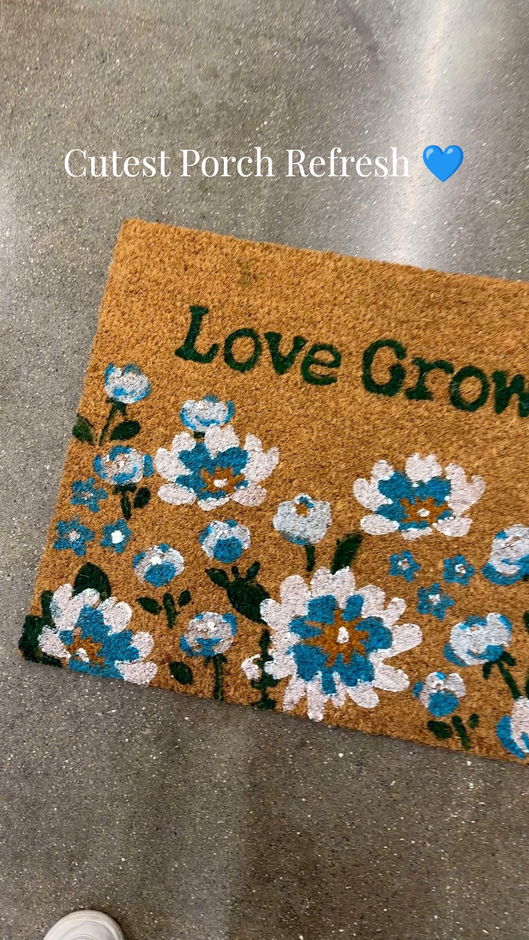 This “Love Grows” floral doormat is such a simple way to make your entry feel instantly more welcoming 🌼💙 I love the bright blue florals and it’s the perfect little porch refresh for spring/summer. Linked in LTK! #LTKhome #LTKfinds #LTKunder50 #walmartfinds #walmarthome #frontporchdecor #entrywaydecor #springdecor #homedecorfinds #porchdecor

#LTKHome