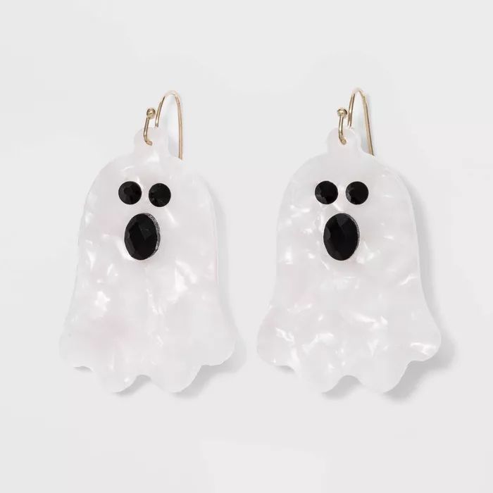 Halloween Acrylic Ghost Earrings - White | Target
