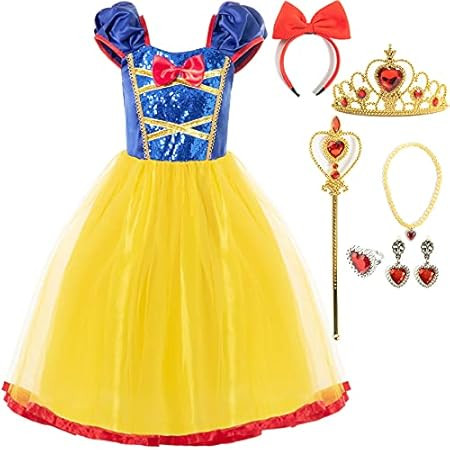 ReliBeauty Girls Elastic Waist Backless Princess Dress Costume | Amazon (US)
