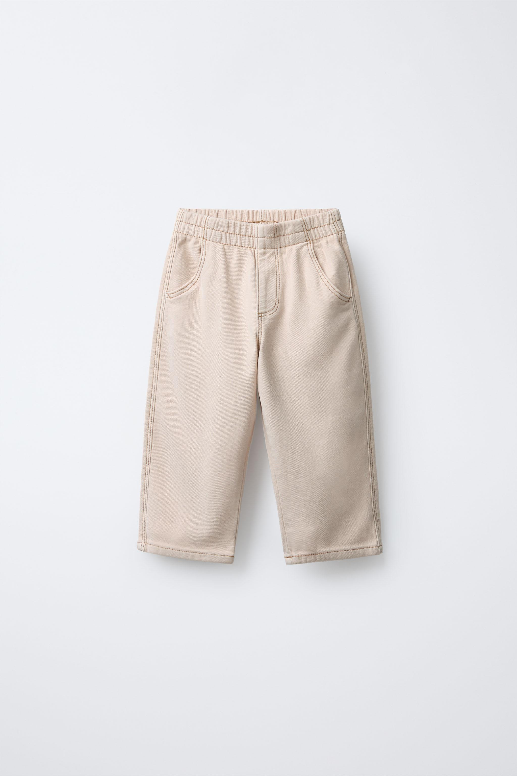BAGGY ELASTIC TOPSTITCHED PANTS | Zara US