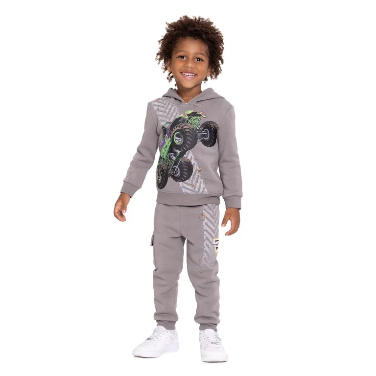 Monster Jam Toddler Boy Hoodie and Joggers Set, Sizes 2T-5T | Walmart (US)