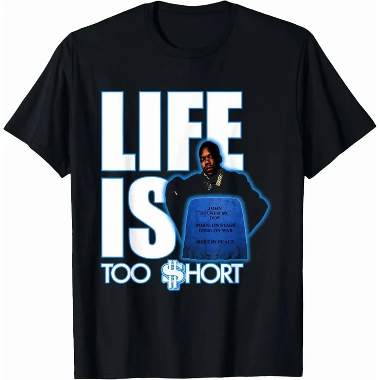 Too Short Life Is West Coast Rapper Music Graphic Retro Vintage Style Tee,for men and women up to... | Walmart (US)