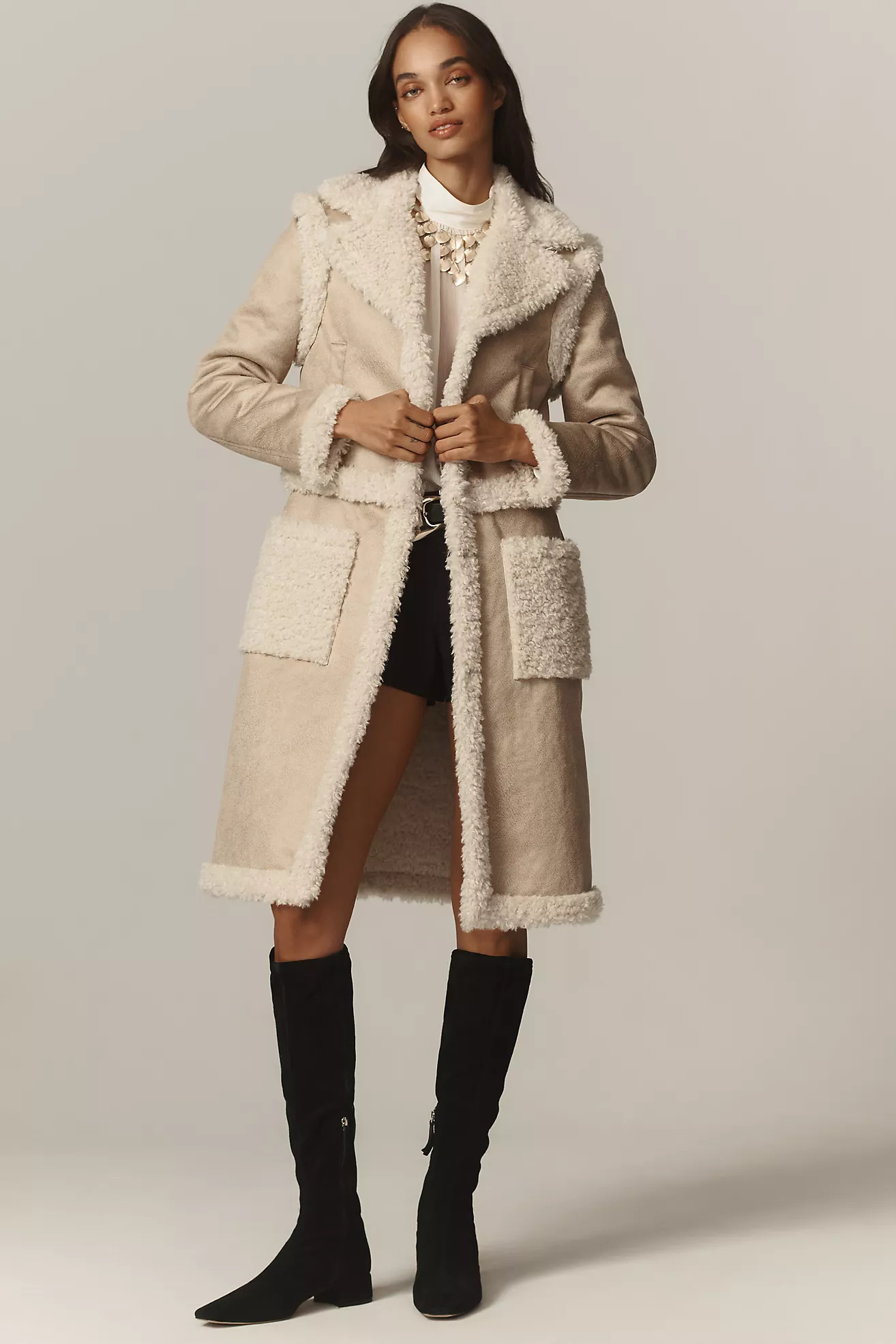 NVLT 4-in-1 Convertible Faux-Shearling Coat | Anthropologie (US)