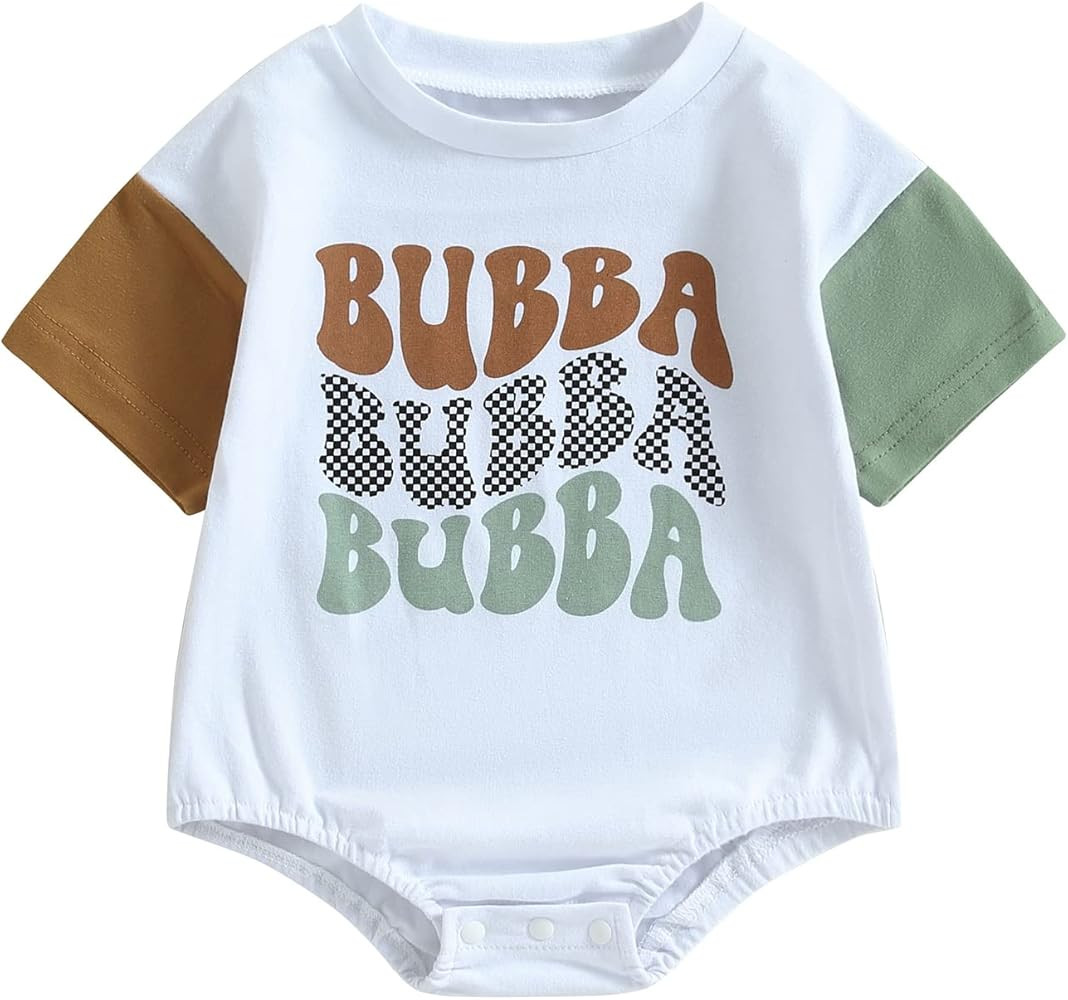 LIOMENGZI Infant Baby Boys Summer Romper Outfit Color Block Jumpsuit Casual Little Dude Short Sle... | Amazon (US)