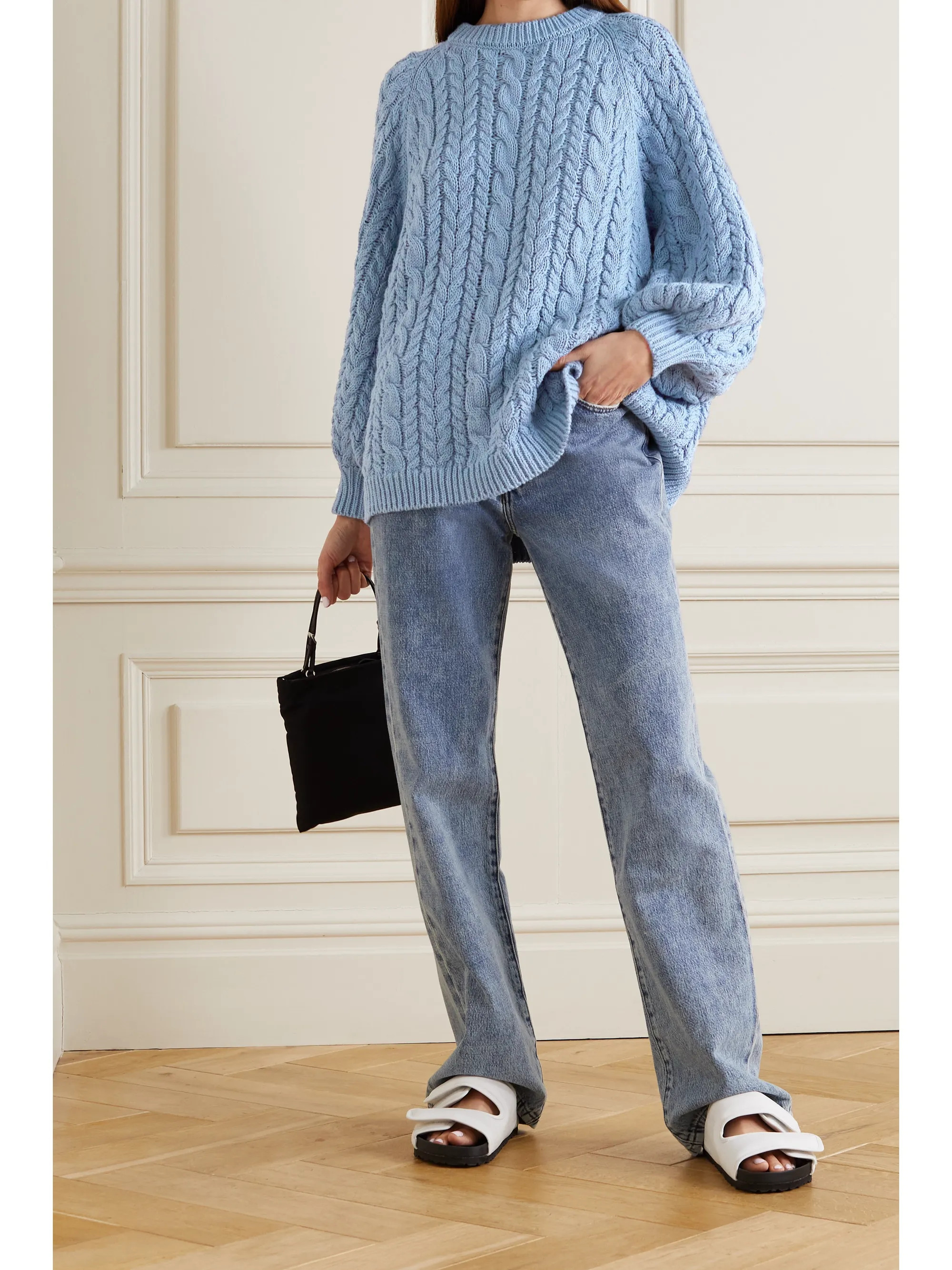 Oversized cable-knit cotton sweater | NET-A-PORTER (UK & EU)