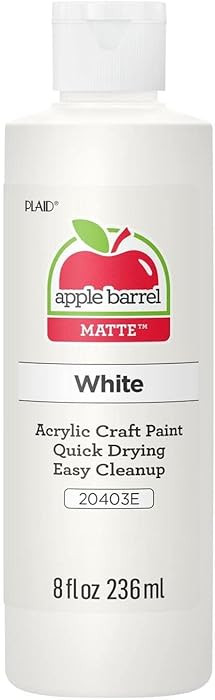 Apple Barrel Acrylic Paint in Assorted Colors (8 Ounce), 20403 White | Amazon (US)