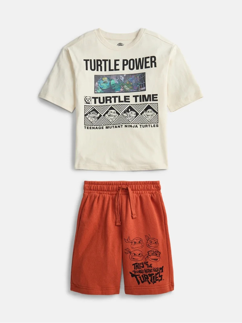 Teenage Mutant Ninja Turtles Boys Graphic Tee and Shorts Set, 2-Piece, Sizes 4-18 | Walmart (US)