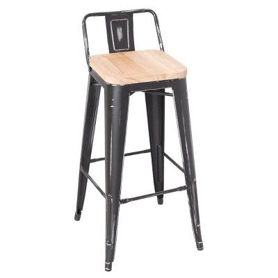 Set of 2 Counter and Bar Stools Ash Black - Acme Furniture | Target