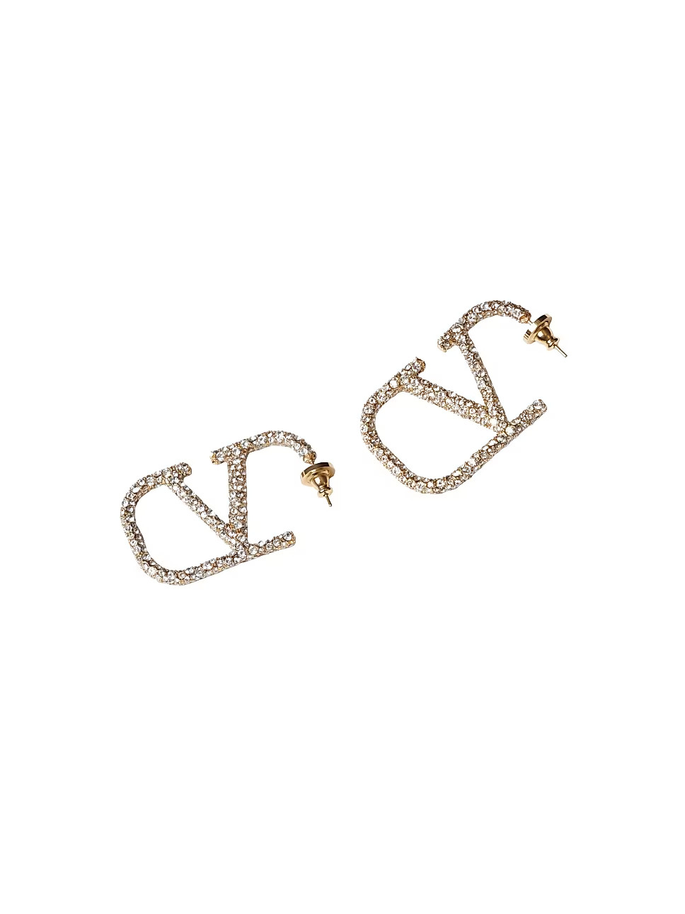 VLogo Signature Earrings In Metal And Swarovski® Crystals | Saks Fifth Avenue