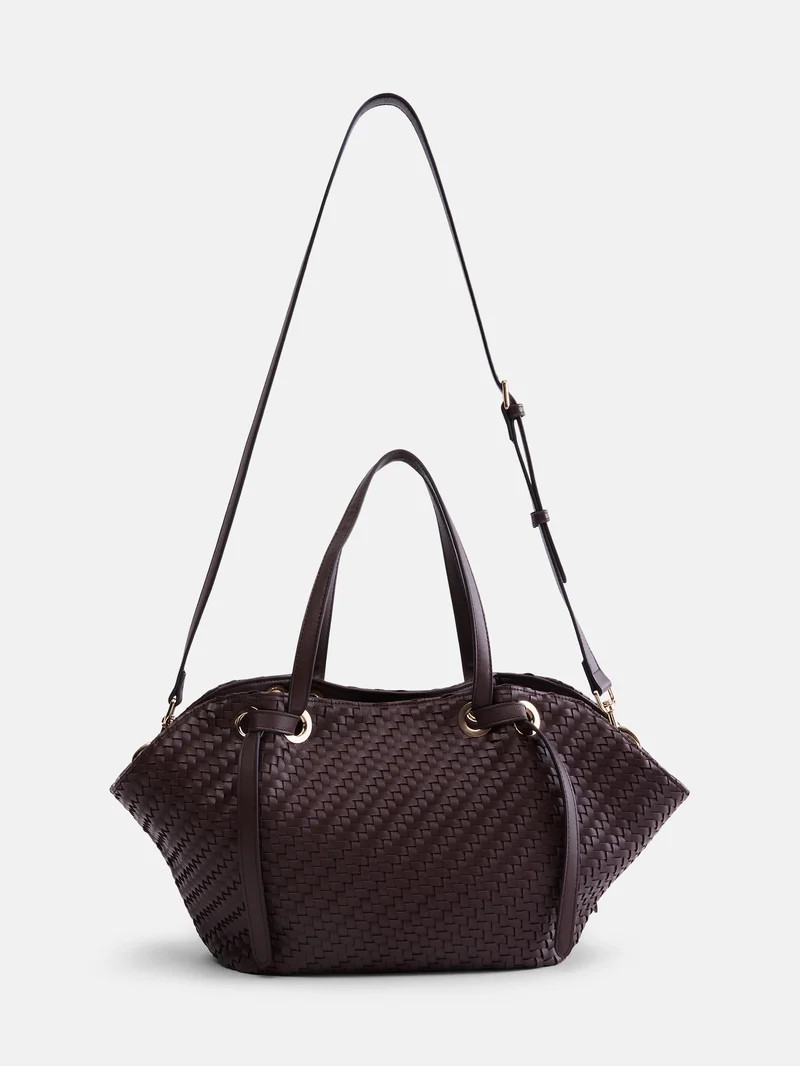 Scenario Women's Mini Clam Tote, Brown | Walmart (US)