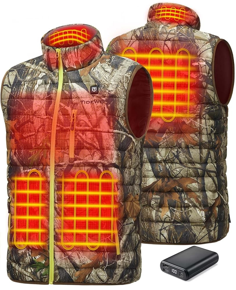 TIDEWE Men’s Heated Vest with Battery Pack, Lightweight Vest for Hunting/Hiking | Amazon (US)