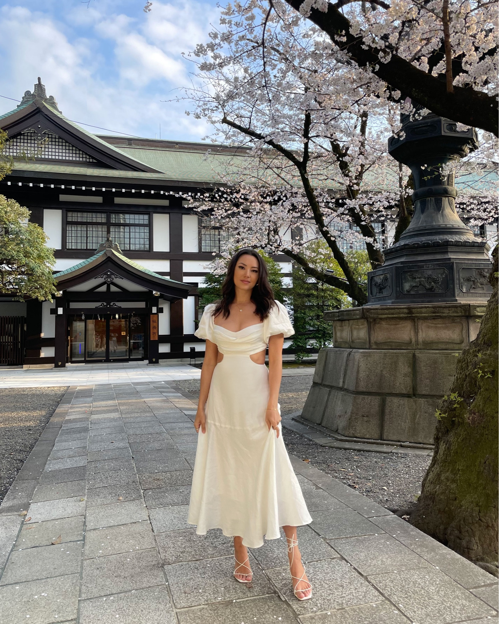 The perfect white dress! You don’t even need a bra because it has padding! The open back is so pretty too. I’m wearing XS! For the shoes if you are between sizes since they only do whole numbers, go up half a size :) 

#LTKshoecrush #LTKSeasonal #LTKtravel