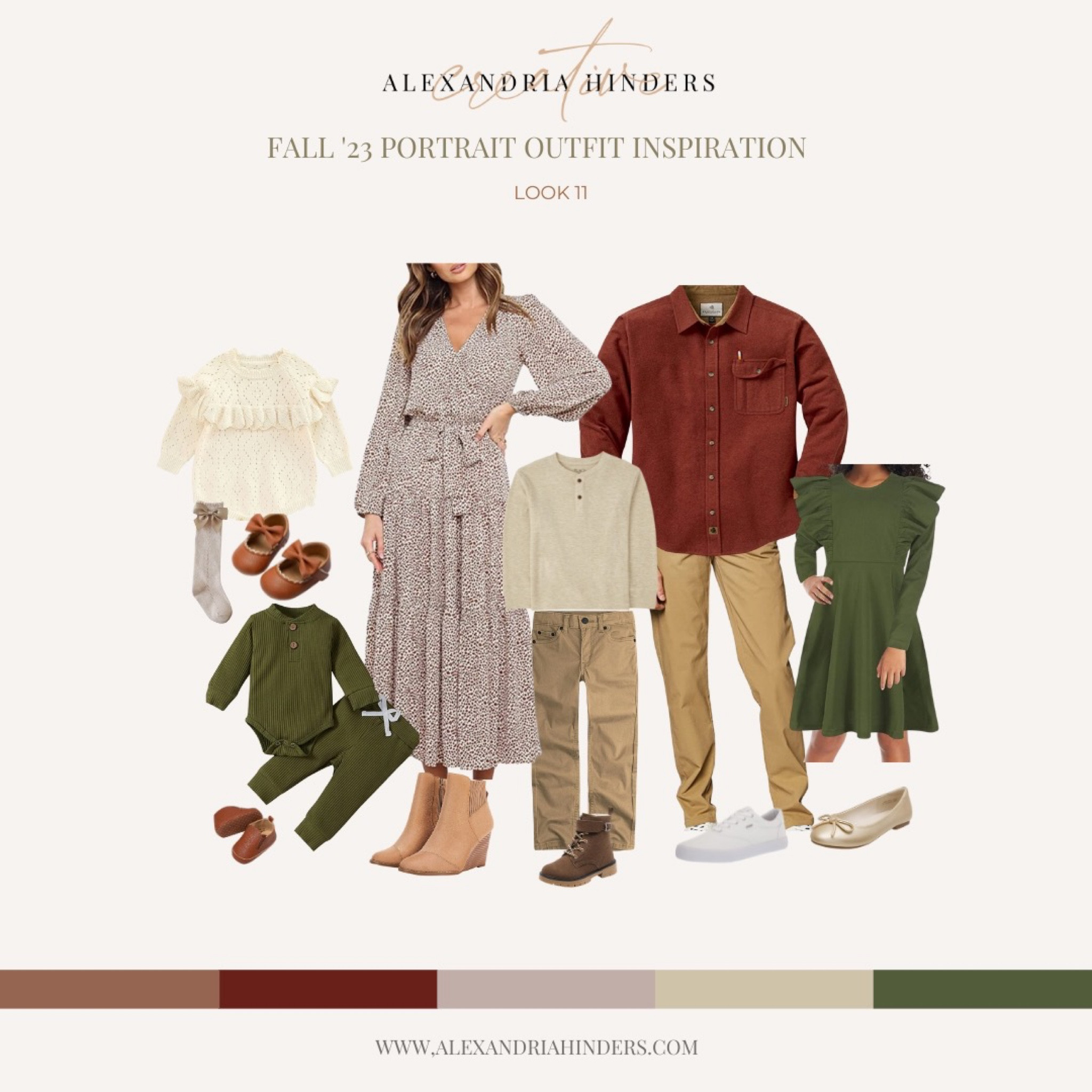Ready for a color combo that pops? Dive into the boldness of army green and muted red tones this fall. Mom's radiant in a timeless neutral dress, while dad steals the scene in a sharp muted red shacket. And the kids? Dressed to the absolute nines, capturing the essence of fall's vibrant spirit. This ensemble is all about standing out and embracing the season's richness. Loving this as much as I am? Let's chat in the comments! #BoldFallFashion #ArmyGreenAndRed #DressedToTheNines

#LTKfamily #LTKSeasonal #LTKstyletip