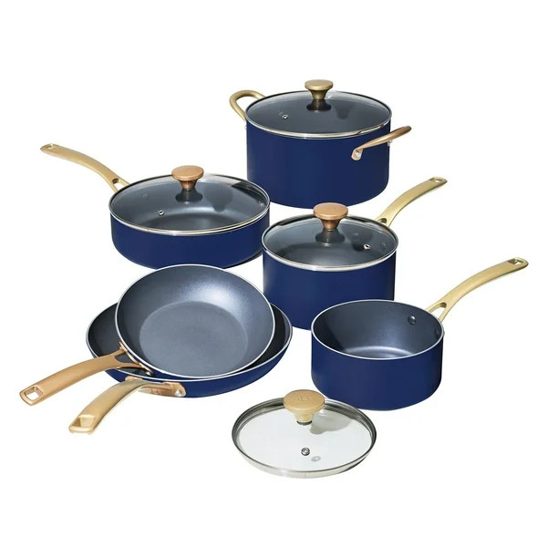 Beautiful 10 PC Cookware Set, Blueberry Pie by Drew Barrymore - Walmart.com | Walmart (US)