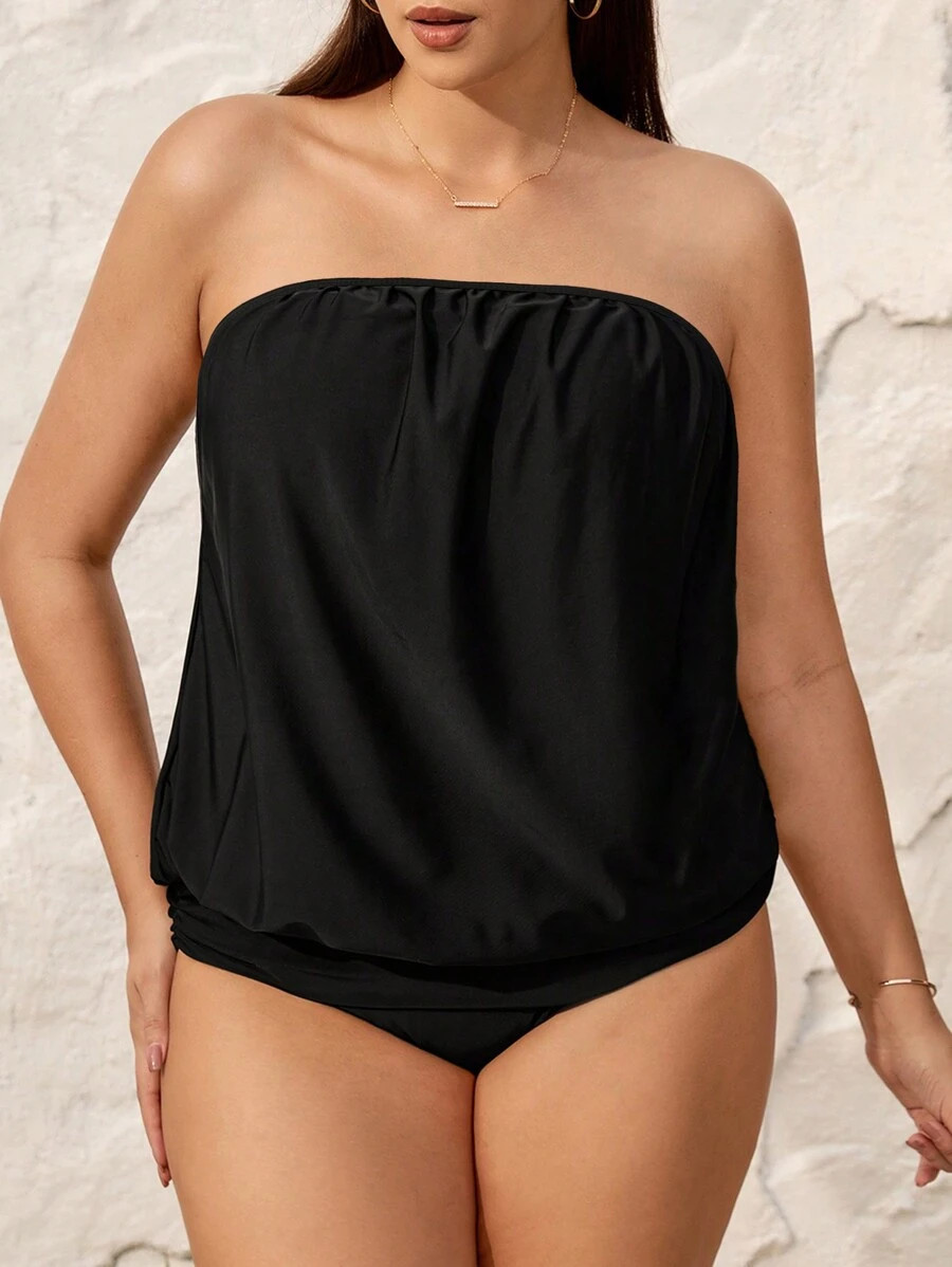 SHEIN Swim Curve Summer Beach Plus Size Bikini Set | SHEIN
