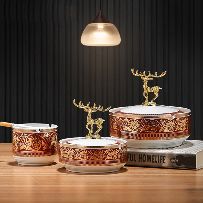 Classy Vintage Ceramic Ashtray With/without Lid - Etsy | Etsy (US)