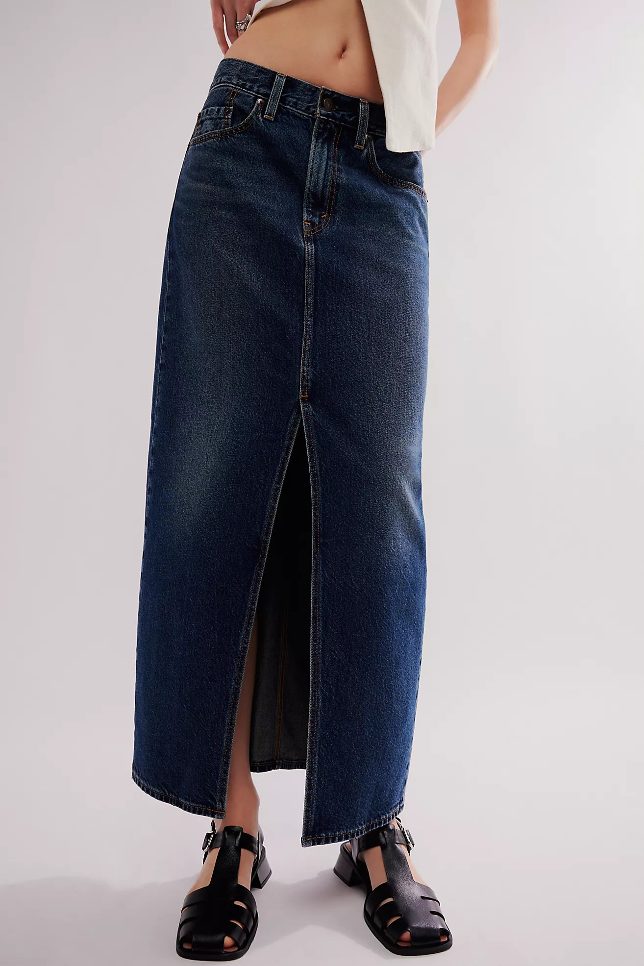 Levi's Ankle Column Skirt | Free People (Global - UK&FR Excluded)