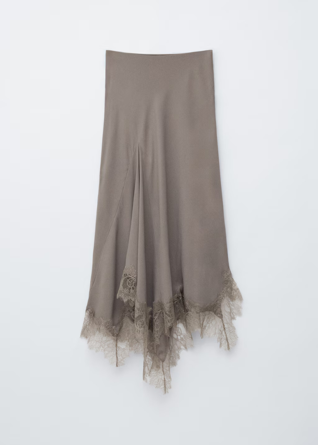 Asymmetrical Lace-Trimmed Midi Skirt | & Other Stories UK