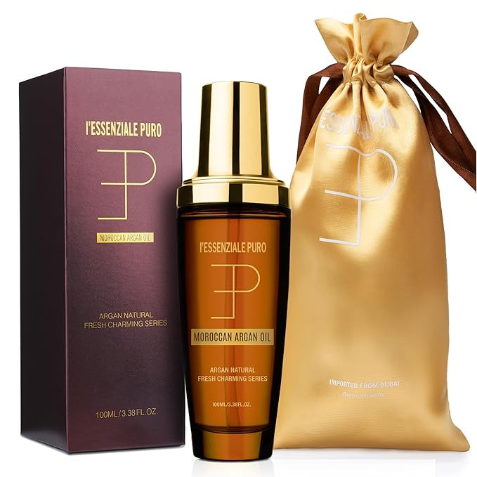 Moroccan Argan Oil for Hair - Lightweight, Hydrating Hair & Body Oil for Women & Men - Adds Shine... | Amazon (US)