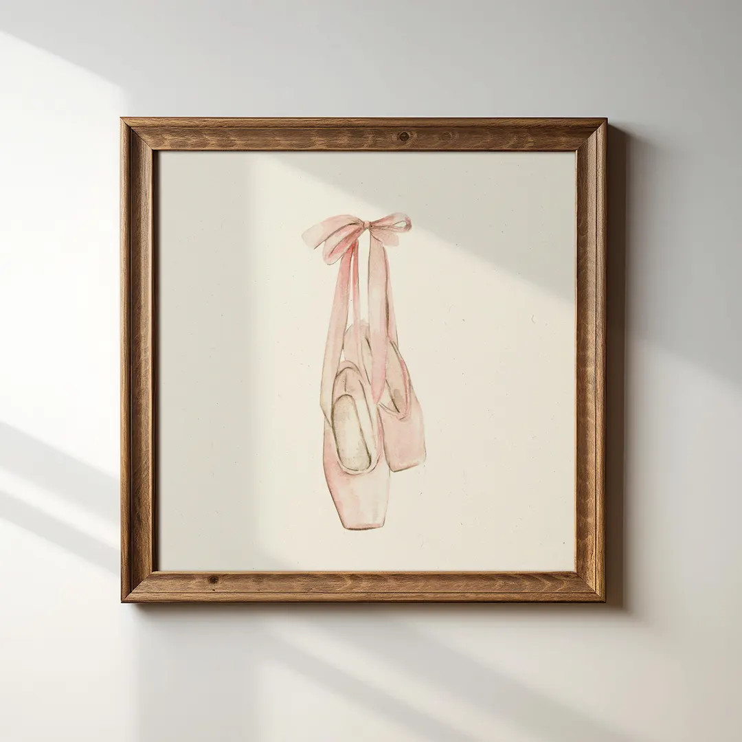 Ballet Slipper Print, Watercolor Illustration, Nursery Decor, Digital Downloads, Wall Art, Art Pr... | Etsy (CAD)