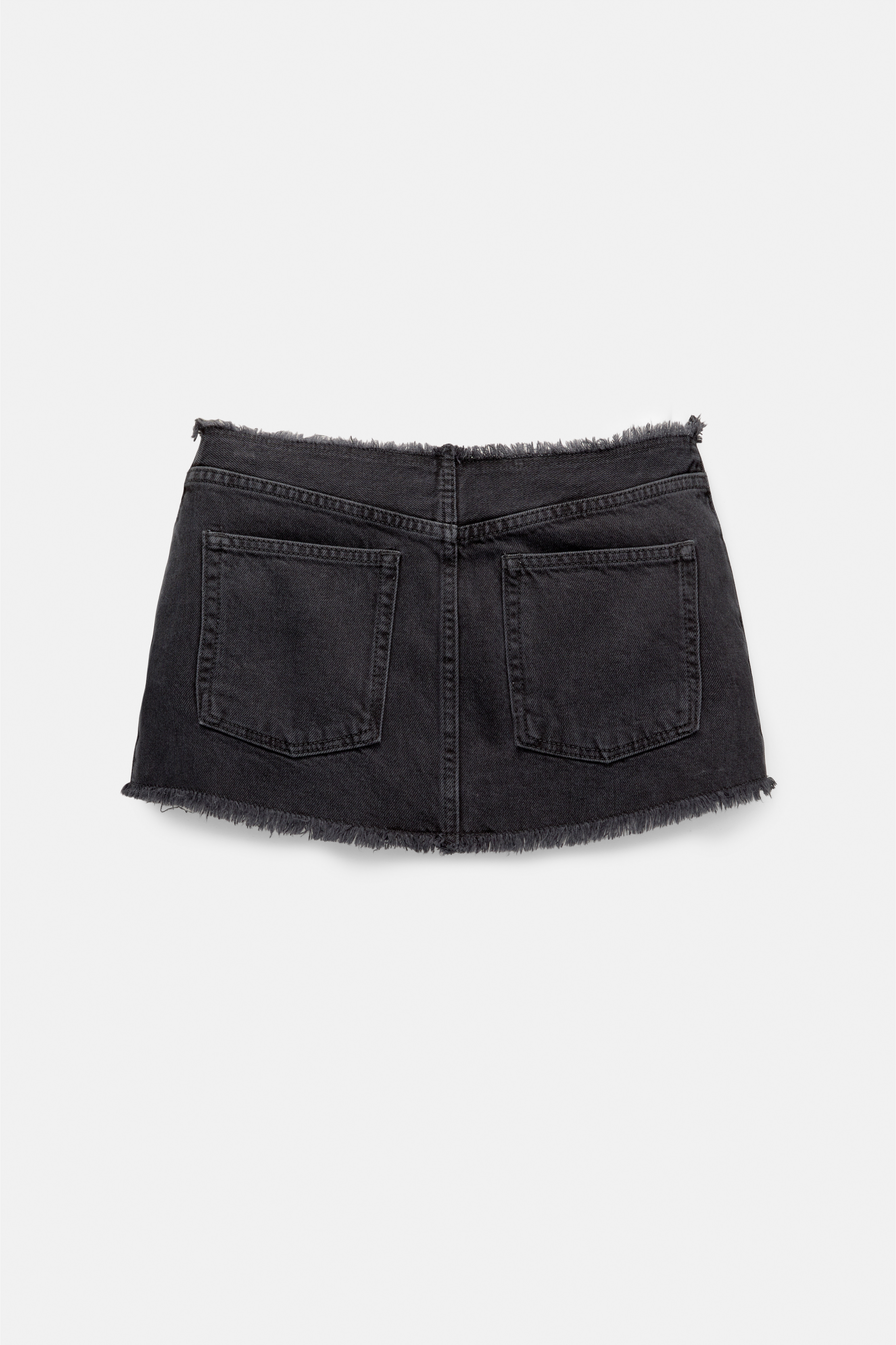 Denim mini skirt with frayed trims | PULL and BEAR UK