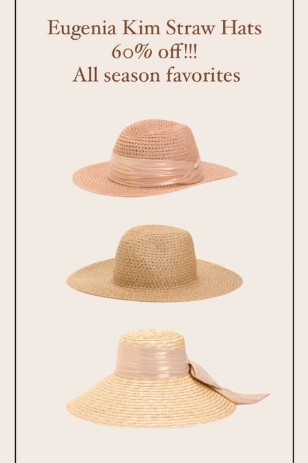 Eugenia Kim straw hats-all season favorites. 

#LTKsalealert #LTKswim #LTKtravel