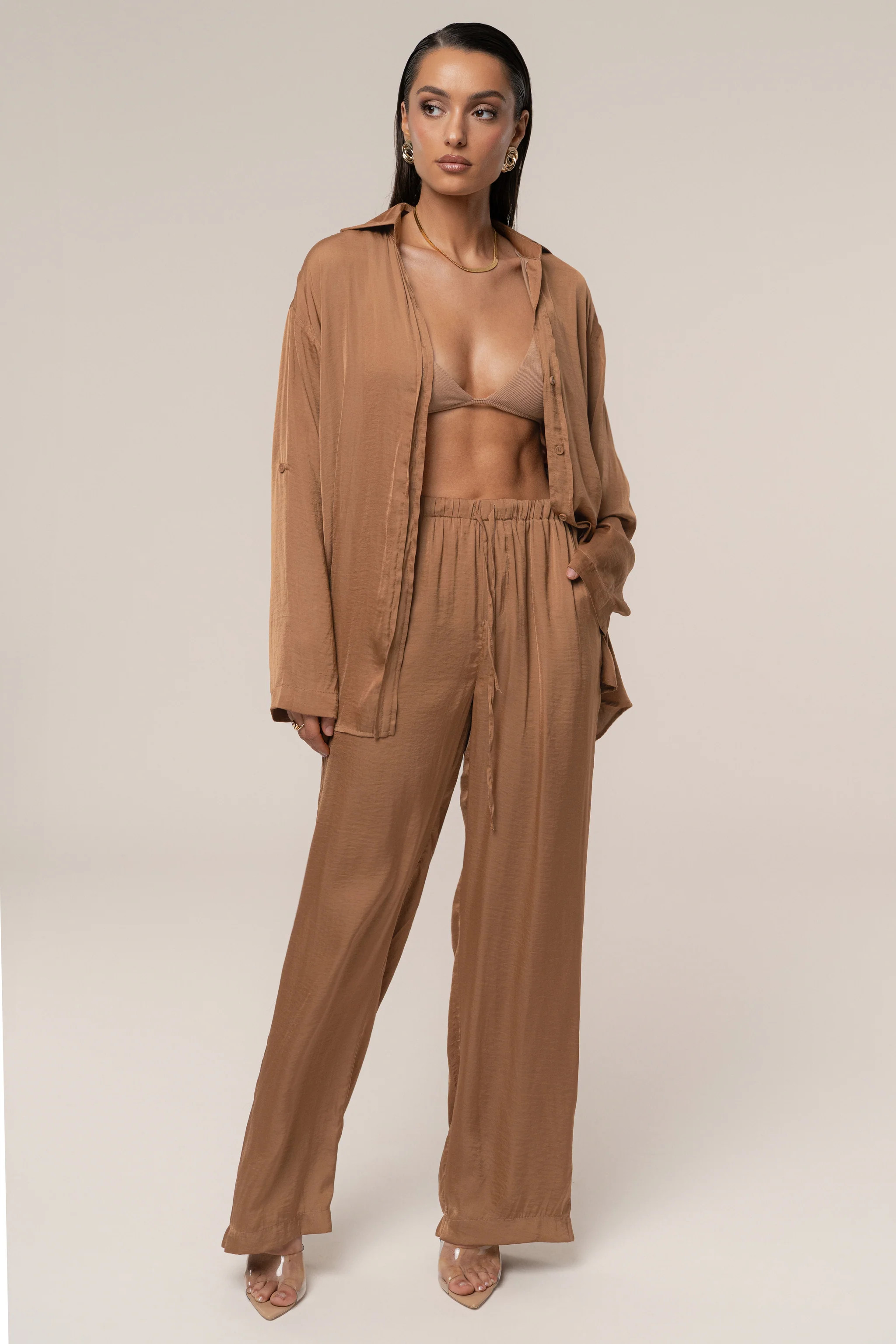 Bronze Pearl Bay Pant Set | JLUXLABEL