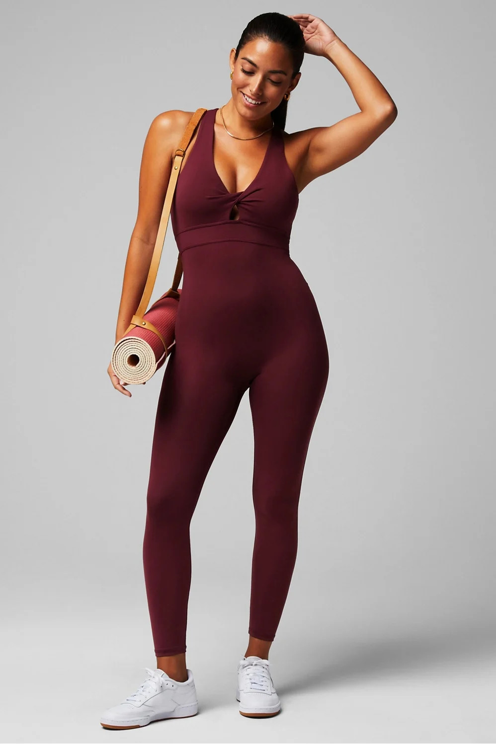 Oasis Twist Front 7/8 Jumpsuit | Fabletics - North America