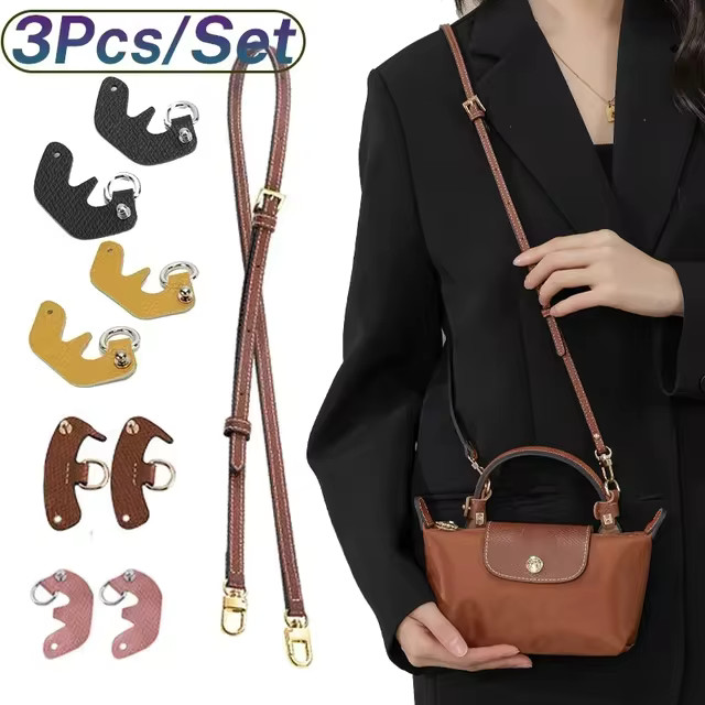New 3Pcs/Set Bag Strap For Longchamp Mini Bag Free Punching Modification Transformation Accessori... | AliExpress (US)