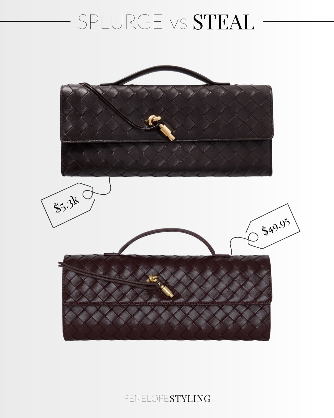 Splurge on the original Bottega Veneta woven clutch…. or get the STEAL from Decjuba that is just as fab - for a fraction of the price! 

#LTKautumn #LTKsale #LTKbag
