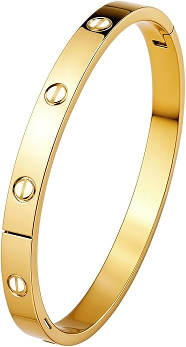 Gold Bracelet for Women | 18K Gold Plated Stainless Steel Gold Bracelet | Lovely Gift for Women | Amazon (US)
