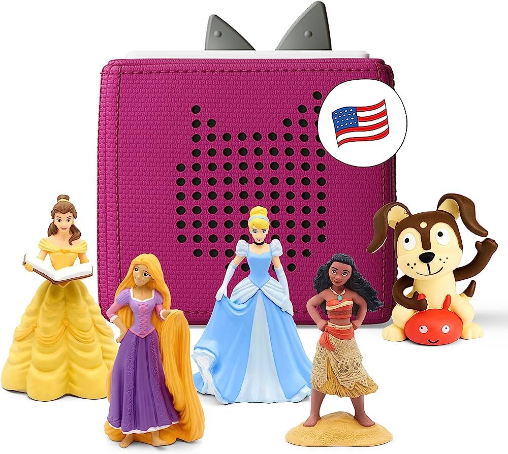 Toniebox Audio Player Starter Set with Cinderella, Belle, Moana, Tangled, and Playtime Puppy - Li... | Amazon (US)