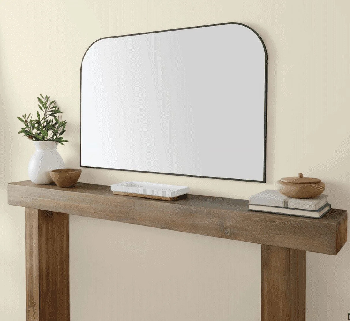 Mainstays 36"x24" Mantel Wall Mirror, Black - Walmart.com | Walmart (US)