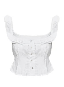Isadoria Frill Top White | Princess Polly US