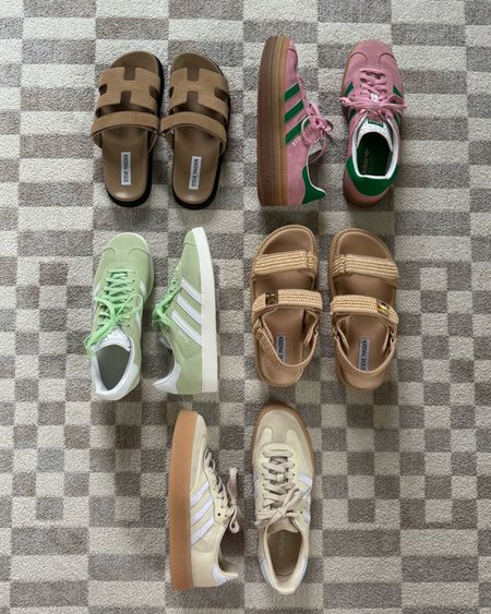 Spring and summer shoes 💞💕💓 Adidas for the win, the cutest brights right now and I want them all!!! 💗 the Steve Madden sandals are so comfortable, too👌🏼

Spring style, spring fashion, spring shoes, shoe crush, bright gazelles, neutral Sambas, adidas sneakers 

#LTKSeasonal #LTKshoecrush #LTKfindsunder100