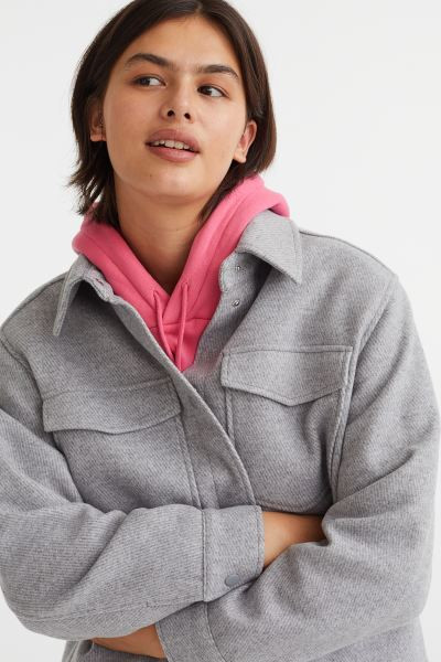 Shacket - Brown/white plaid - Ladies | H&M US | H&M (US + CA)