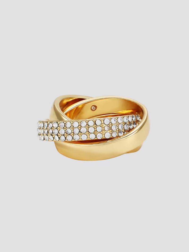Gold-Tone and Rhinestone Layered Ring | Guess (US)