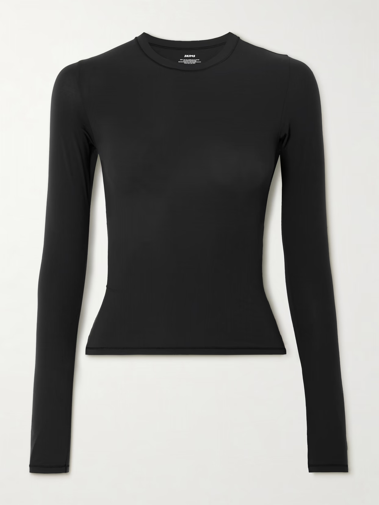 SKIMS - Fits Everybody Long Sleeve T-shirt - Onyx | NET-A-PORTER (UK & EU)