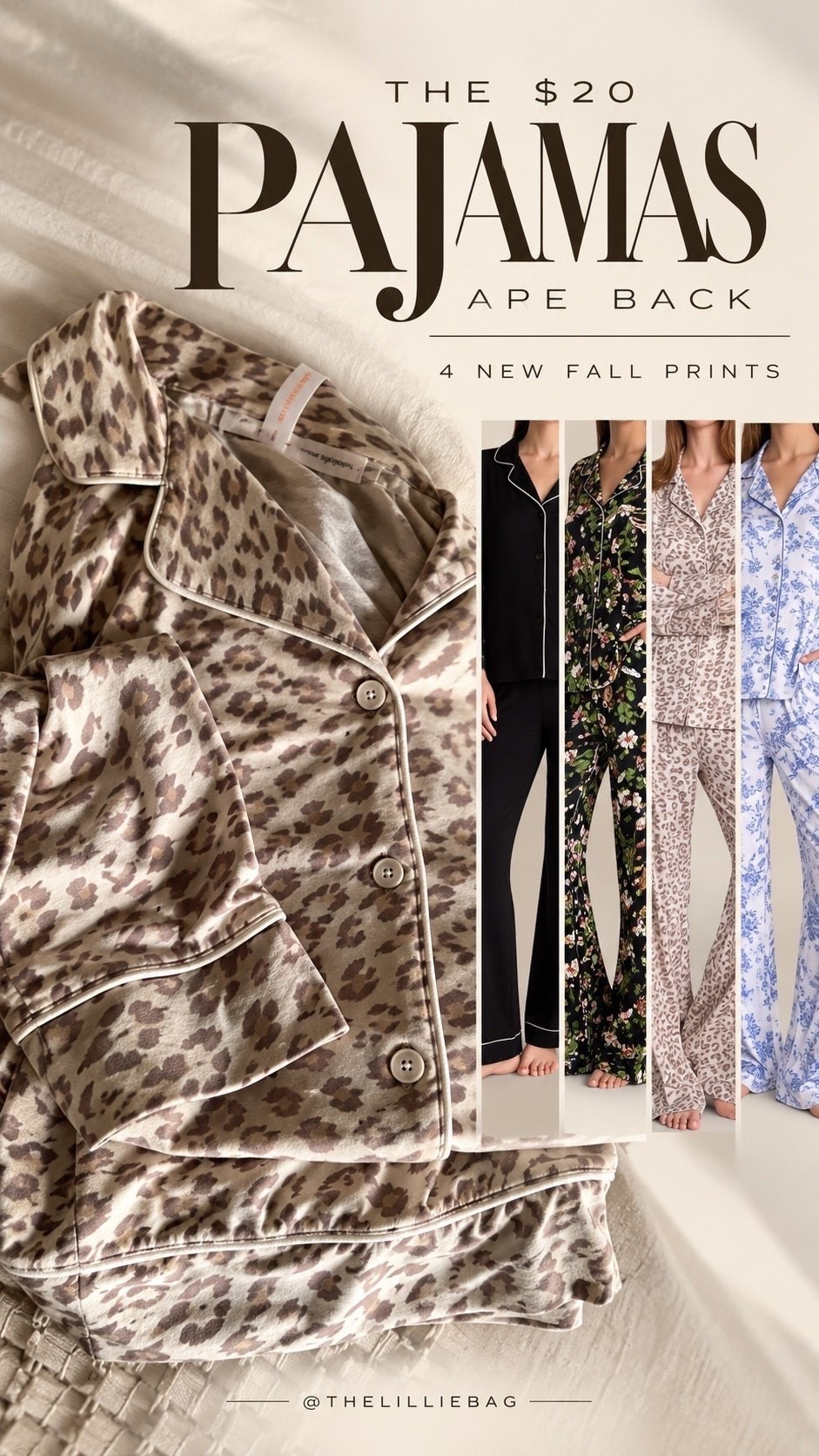 These $20 pajamas are BACK in new fall prints and they are so good. 🙌 Soft, comfy, flattering and look way more expensive than they are. The animal print immediately came home with me. @Walmart

Walmart pajamas. Fall pajamas. Leopard print pajamas. Affordable fashion