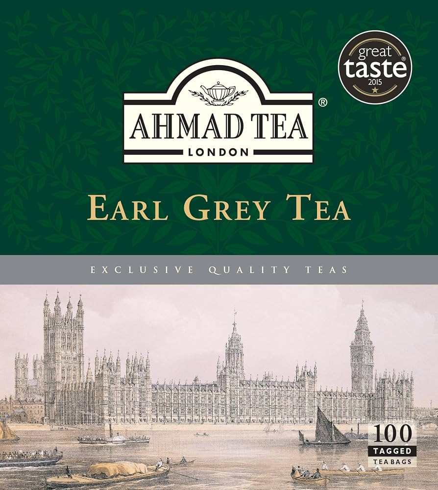 Ahmad Tea Earl Grey Tea, Tagged Teabags without envelopes, 100 Count | Amazon (US)